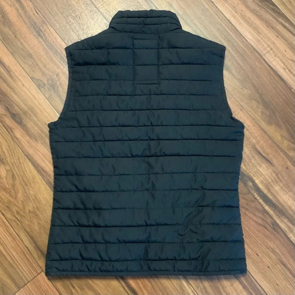 Gap Windproof Quilted Puffer Vest Water Resistant Full Zip Small In Black - Picture 2 of 12